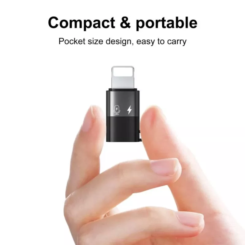 PULUZ Lightning į USB-C OTG adapteris, juodas (PU649B)