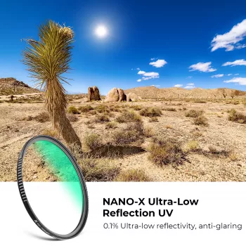 K&F Concept Nano-X MRC UV filtras itin mažo atspindžio 46mm