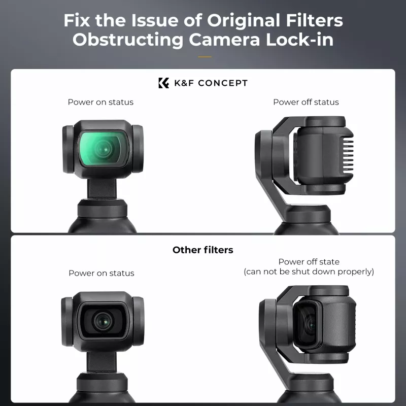 K&F Concept Black Diffusion 1/4 filtras, skirtas DJI Osmo Pocket 3 (KF01.2533)