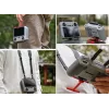 SUNNYLIFE Kaklo ir peties diržo laikiklis, skirtas DJI RC 2 / RC 1 nuotolinio valdymo pultui – juodas nailoninis audinys su aliuminio lydinio kabliais
