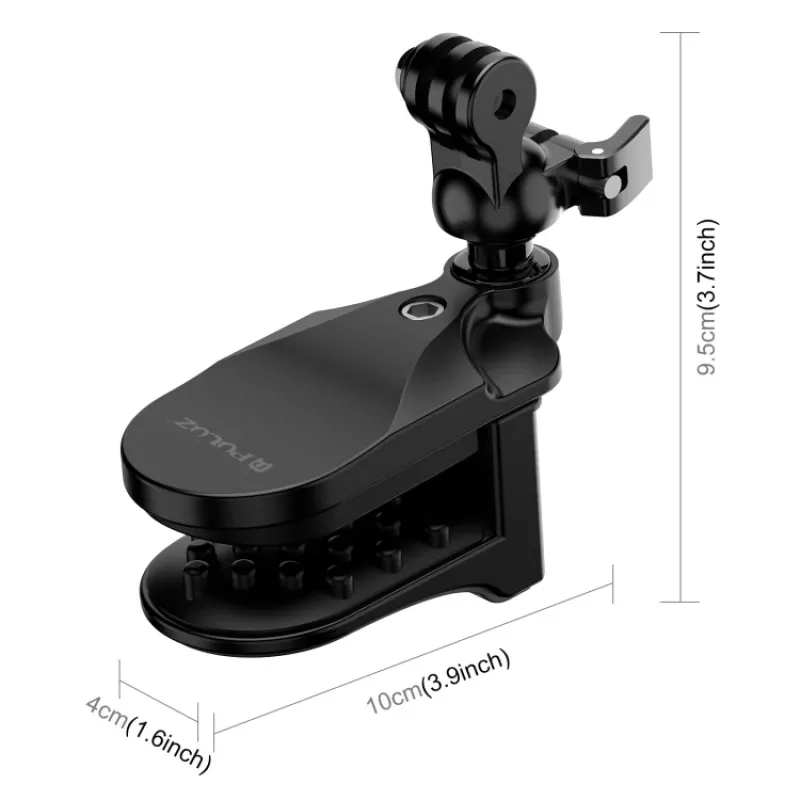 PULUZ Motociklininko šalmo smakro laikiklis, skirtas GoPro Hero 12 11 Mini 10 9 8 7 6 5 4 3+ Max - PU927B