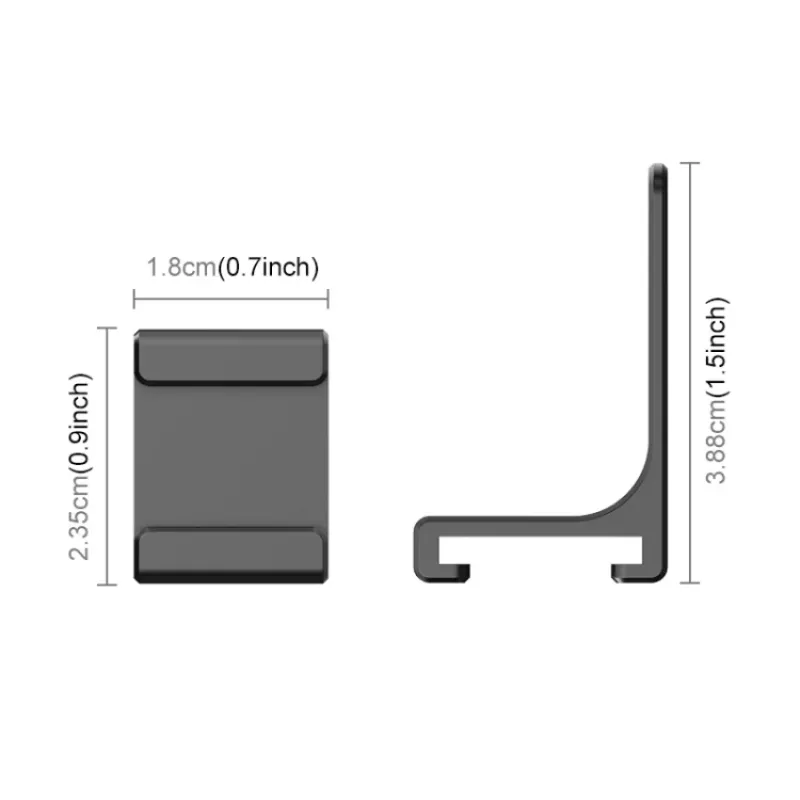 PULUZ 1/4 inch Adapter Mount Bracket for Insta360 X5/X4/X3/One X2 - Black Aluminum Alloy Cold Shoe