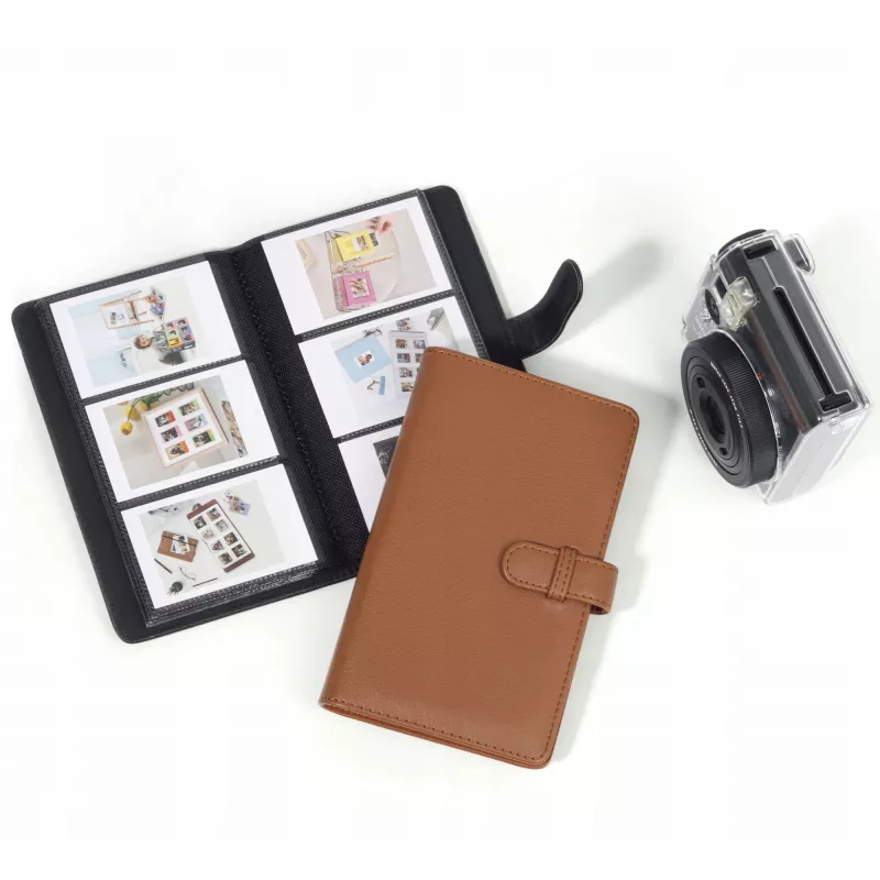 LOVEINSTANT fotoalbumas 108 nuotraukoms, suderinamas su Fujifilm Instax Mini 12, 11, 40, 9, 8, 7, Evo, Liplay, Link – juodas
