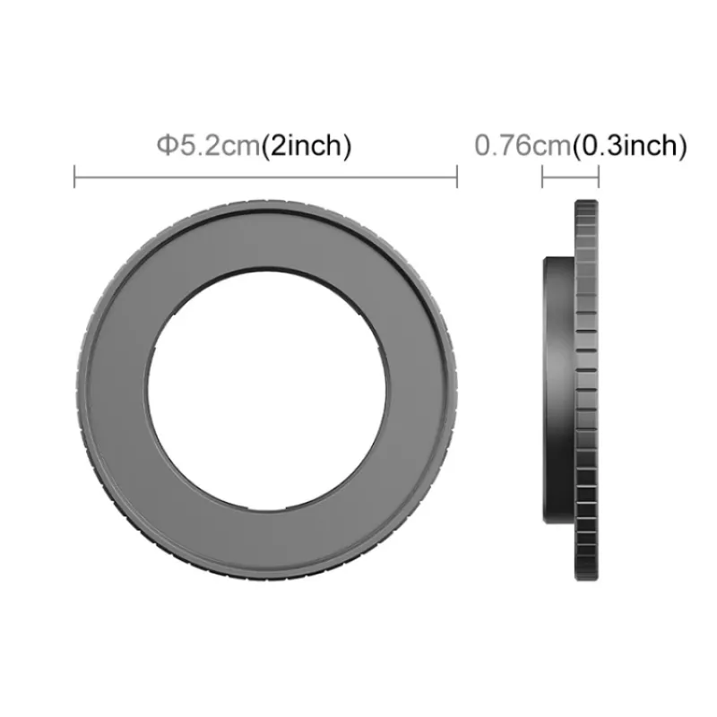 PULUZ 49mm filtrų adapteris laikiklis, skirtas DJI Osmo Action 4 (PU994B)
