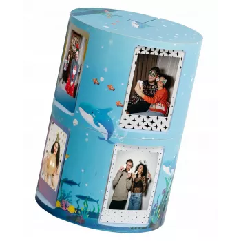 LOVEINSTANT Sulankstomas kubinis nuotraukų rėmelis 24 Instax Mini nuotraukoms - Jūros mėlyna