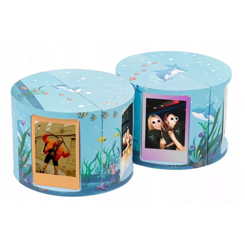 LOVEINSTANT Sulankstomas kubinis nuotraukų rėmelis 24 Instax Mini nuotraukoms - Jūros mėlyna