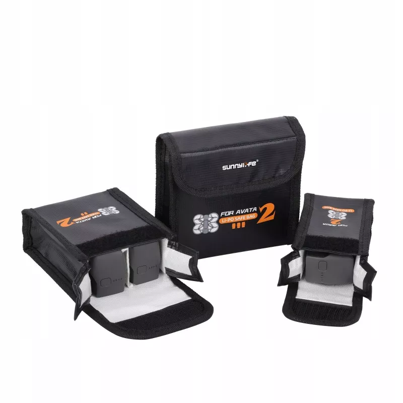 Sunnylife Fireproof Battery Safe Bag, skirta DJI Avata 2 akumuliatoriams (talpina 2 baterijas) AT2-DC782-2