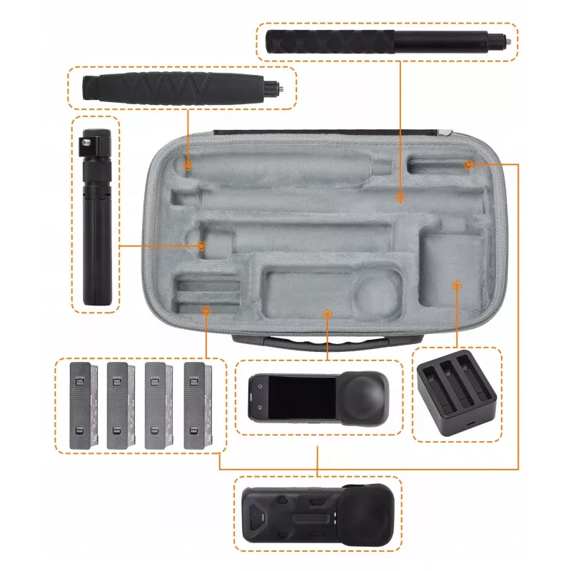 SUNNYLIFE Protective Carrying Case for Insta360 X4 Camera and Accessories - Black
