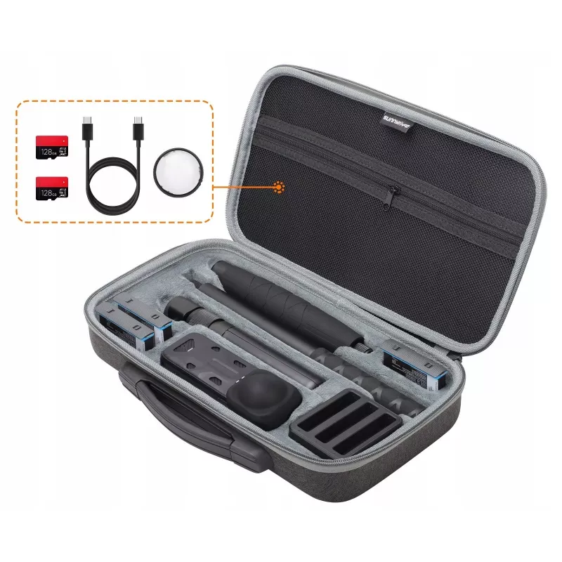 SUNNYLIFE Protective Carrying Case for Insta360 X4 Camera and Accessories - Black