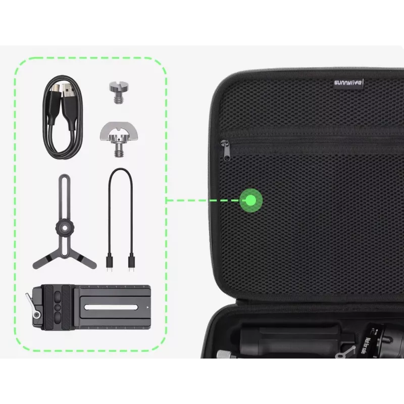 SUNNYLIFE Hard Carrying Case, skirta DJI RS 4 gimbalui – juoda