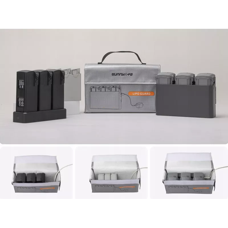 SUNNYLIFE Hard Case for 3x Drone Batteries and Charger Compatible with DJI Mini 4K, Air 3, Avata 2, DC830-S
