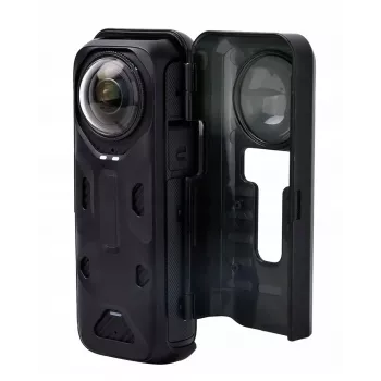 SUNNYLIFE Hard Shell Protective Case, skirta Insta360 X4 veiksmo kamerai – juoda