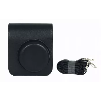 LOVEINSTANT Dėklas Fujifilm Instax Mini 41 – Juoda PU Oda su Petnešėle