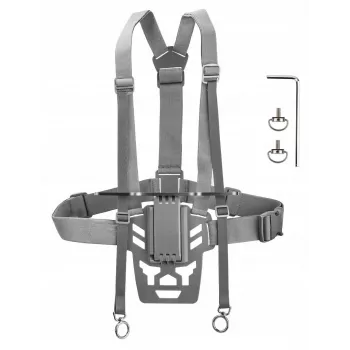 SUNNYLIFE Chest Mount Strap, skirtas DJI RC Plus nuotolinio valdymo pultui – juoda