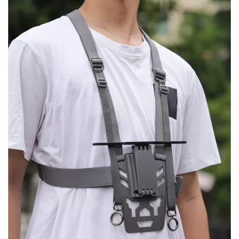 SUNNYLIFE Chest Mount Strap, skirtas DJI RC Plus nuotolinio valdymo pultui – juoda