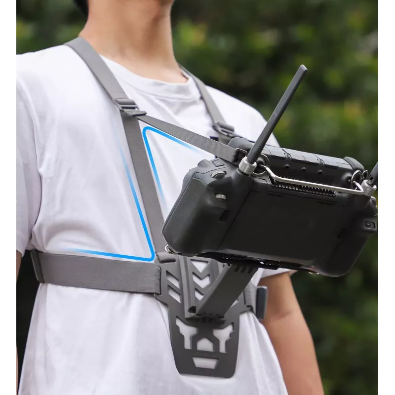 SUNNYLIFE Chest Mount Strap, skirtas DJI RC Plus nuotolinio valdymo pultui – juoda