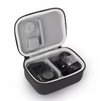 SUNNYLIFE apsauginis dėklas DJI Osmo Action 3, 4, 5 Pro – kietas EVA korpusas, atsparus smūgiams, juodas