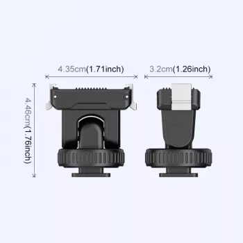 PULUZ greito atjungimo laikiklio adapteris 1/4 inch sriegiu ir šaltojo bato jungtimi, skirtas DJI Osmo Action 3/4/5 Pro PU727B
