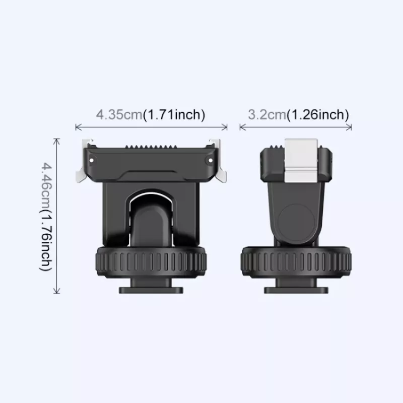 PULUZ greito atjungimo laikiklio adapteris 1/4 inch sriegiu ir šaltojo bato jungtimi, skirtas DJI Osmo Action 3/4/5 Pro PU727B