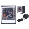 LOVEINSTANT dėžutė 100 nuotraukų laikymui – suderinama su Fuji Instax Wide, Square, Polaroid 600, Now – juoda su peržiūros langu