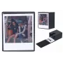 LOVEINSTANT dėžutė 100 nuotraukų laikymui – suderinama su Fuji Instax Wide, Square, Polaroid 600, Now – juoda su peržiūros langu