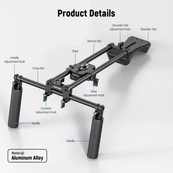 NEEWER SR004 DSLR pečių stabilizatorius su rankenomis fotoaparatams ir DSLR kameroms