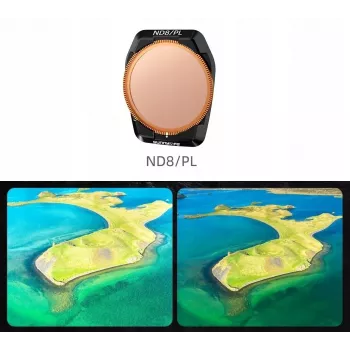 SUNNYLIFE Hybrid 2-in-1 Polarizing PL + Gray ND8 Filter for DJI Air 3S / 3 + Case Fi923-8p
