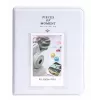 LOVEINSTANT 6-in-1 rinkinys: Skaidrus kietas dėklas + Grūdinto stiklo ekrano apsauga + 64 kišenių fotoalbumas + Objektyvo dangtelis + Nuotraukų rėmeliai + Peties dirželis, skirta Fujifilm Instax Mini Evo