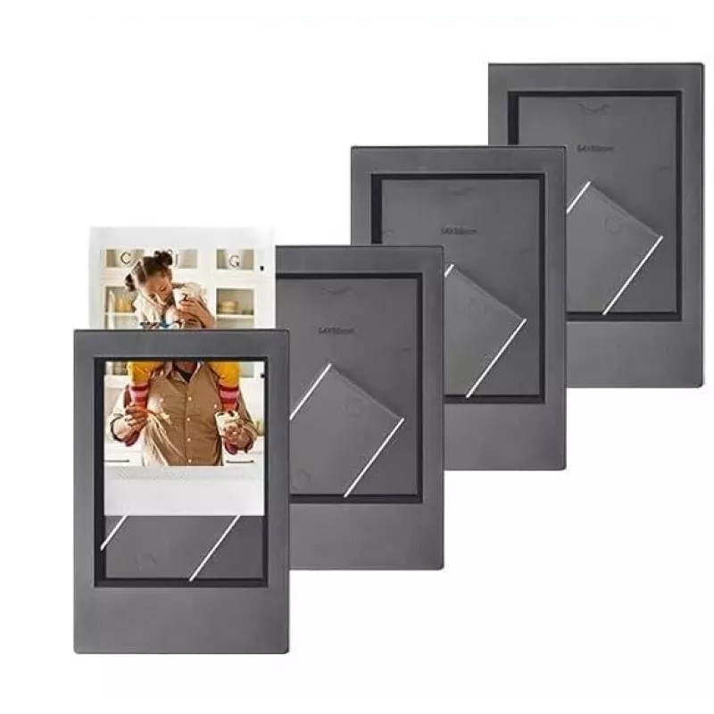 LOVEINSTANT 6-in-1 rinkinys: Skaidrus kietas dėklas + Grūdinto stiklo ekrano apsauga + 64 kišenių fotoalbumas + Objektyvo dangtelis + Nuotraukų rėmeliai + Peties dirželis, skirta Fujifilm Instax Mini Evo