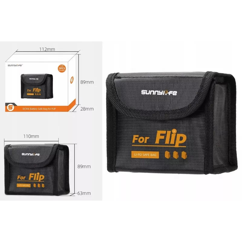 Sunnylife nedegi dėžutė 3 DJI Flip baterijoms