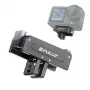 PULUZ 1/4 inch į GoPro laikiklio adapteris, skirtas DJI Osmo Action 5 Pro / 4 / 3 - juodas