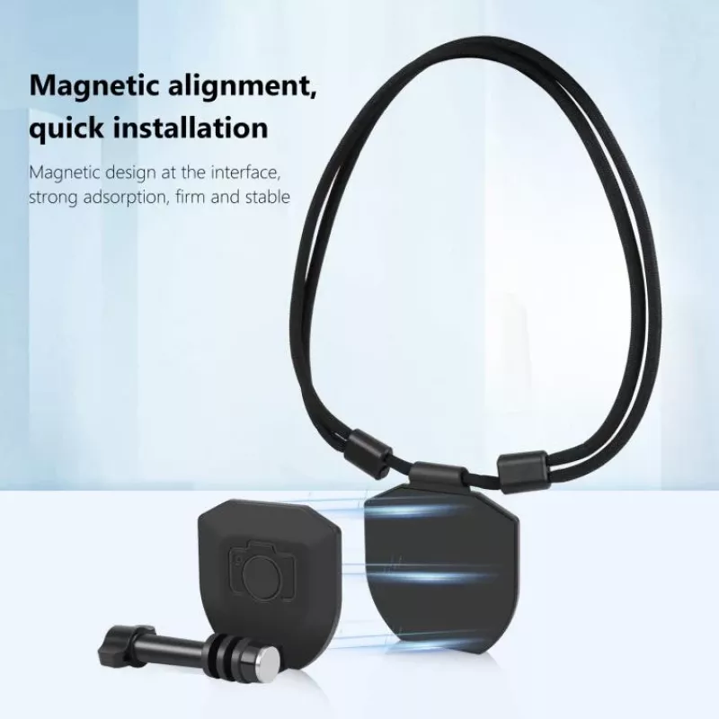 PULUZ Magnetinis kaklo laikiklis, skirtas GoPro Hero 13 12 11 Mini 10 9 8 7 6 5 Max / PU739B