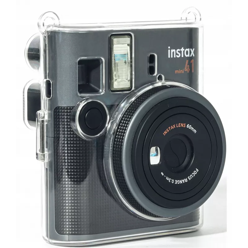 LOVEINSTANT Kieto korpuso apsauginis dėklas, skirtas Fujifilm Instax Mini 41 fotoaparatui - permatomas