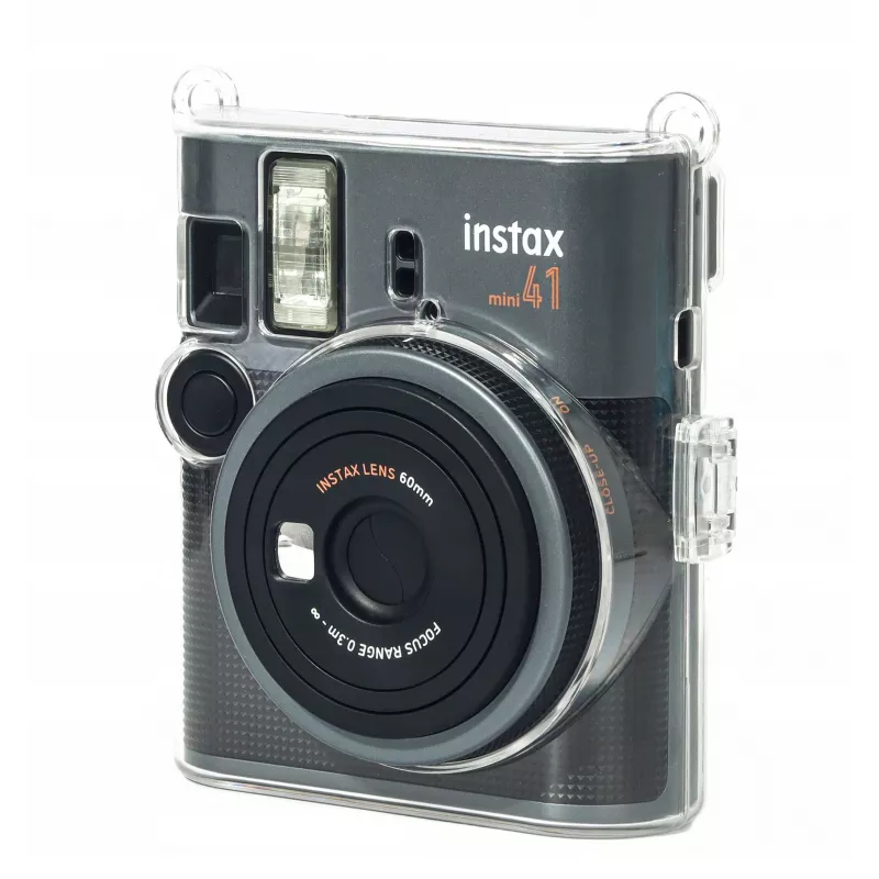 LOVEINSTANT Kieto korpuso apsauginis dėklas, skirtas Fujifilm Instax Mini 41 fotoaparatui - permatomas