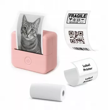LOVEINSTANT X6 Bluetooth Thermal Printer for Photos, Stickers, Notes, Labels, Pink
