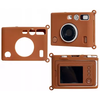 LOVEINSTANT Silicone Protective Case for Fujifilm Instax Mini Evo - Brown
