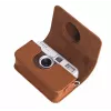 LOVEINSTANT apsauginis dėklas Kodak Ektar H35 / H35N / Ultra F9 fotoaparatams, PU oda, rudas, su nuimamu peties dirželiu