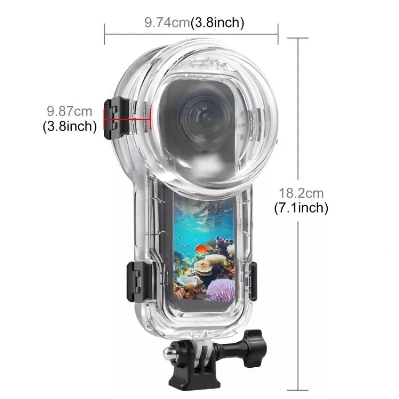 PULUZ vandeniui atsparus korpusas iki 60 m, skirtas Insta360 X5 / X 5 / Pu756t
