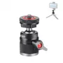 PULUZ Mini Ball Head 3D su 1/4 colio varžtu ir 2 Cold Shoe laikikliais, keliamoji galia 3 kg, juoda PU3075B