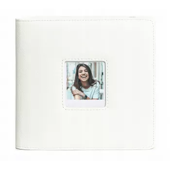 LOVEINSTANT fotoalbumas, skirtas Polaroid Go – 36 lapų, 288 nuotraukoms, baltos spalvos PU oda