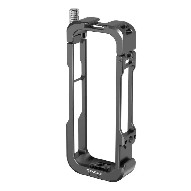 PULUZ Frame Mount Protective Case su 2x Cold Shoe laikikliais ir objektyvo dangteliu, skirta Insta360 X4 (PU981B)