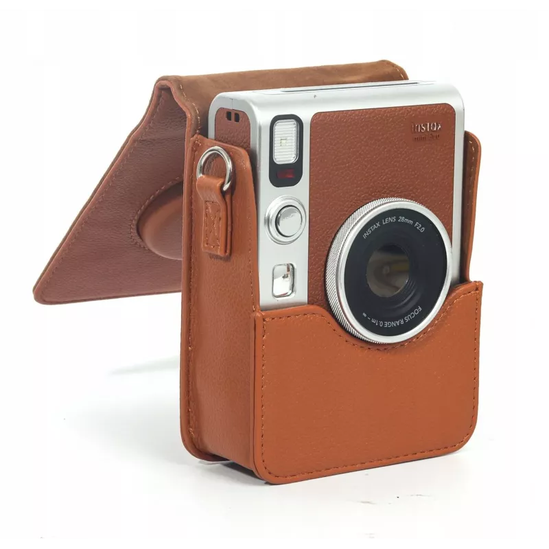 LOVEINSTANT Apsauginis Dėklas Fujifilm Instax Mini Evo – Ruda (Vertikalus)