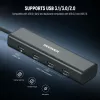 NEEWER PS020E USB-C Hub 4-in-1 su 5x USB-C 10Gbps 100W PD, Cold Shoe laikikliu ir 1/4 inch sriegiu
