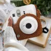 LOVEINSTANT Apsauginis dėklas Fujifilm Instax Mini 12 – Pliušinio šuns dizainas – Ruda