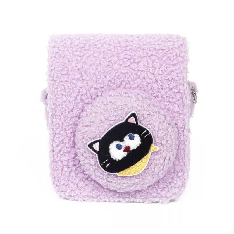LOVEINSTANT Plush Kitten Case, skirta Fujifilm Instax Mini 12 – violetinė