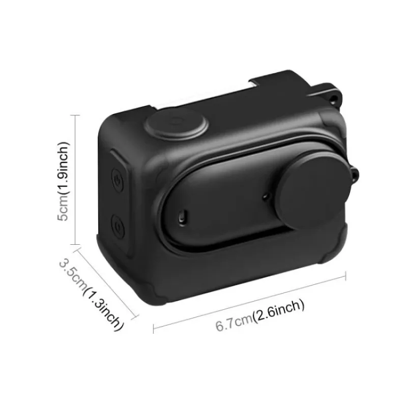PULUZ Silikoninis apsauginis dėklas su objektyvo gaubteliu, skirtas Insta360 GO 3 / GO 3S - juoda (PU772B)