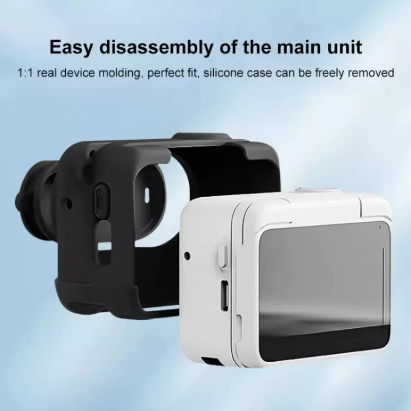 PULUZ Silikoninis apsauginis dėklas su objektyvo gaubteliu, skirtas Insta360 GO 3 / GO 3S - juoda (PU772B)