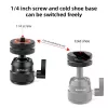 PULUZ rutulinė galvutė PU1057B su 1/4 inch sriegiu, 2x cold shoe, iki 3 kg
