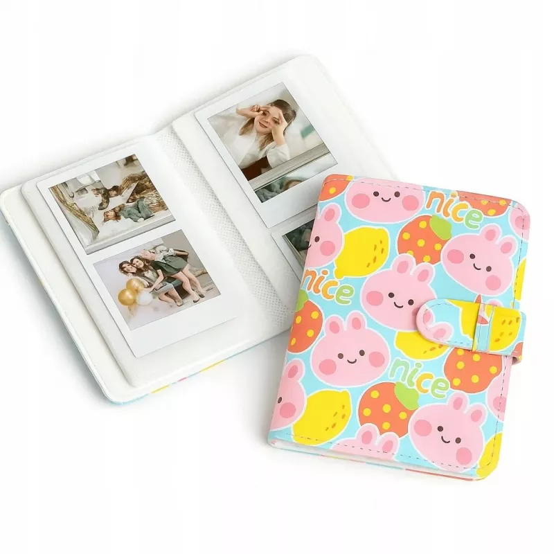 LOVEINSTANT Fotoalbumas 64 nuotraukoms, skirtas Fujifilm Instax Mini 99 41 12 40 11 Evo Liplay Link / Pink Bear - Nice