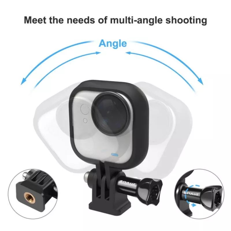 PULUZ Frame Mount Protective Case for Insta360 GO Ultra, 1/4 inch Tripod Mount, Black